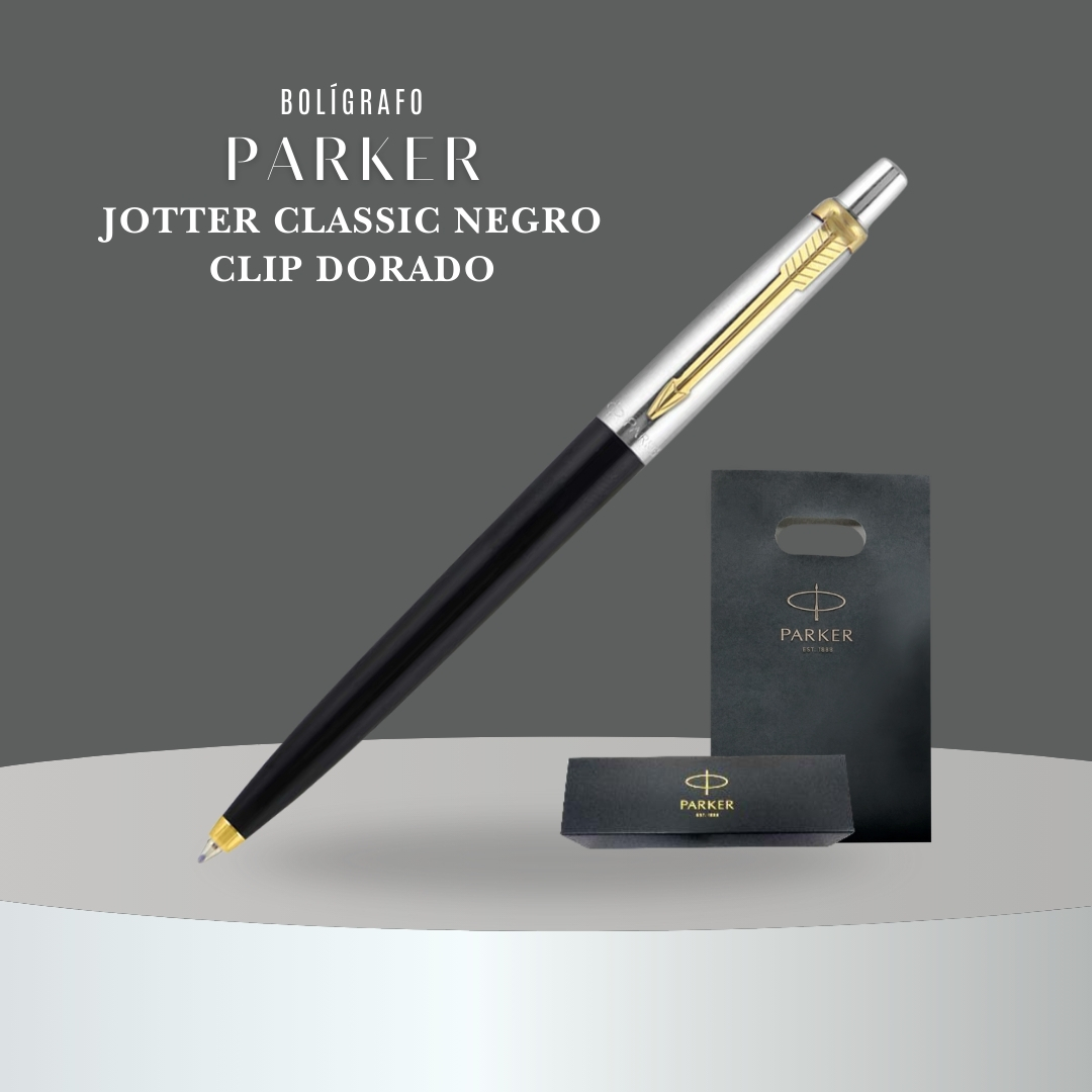 Jotter Classic Negro Clip Dorado